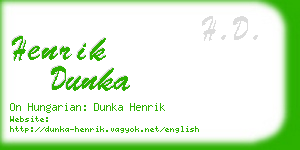 henrik dunka business card